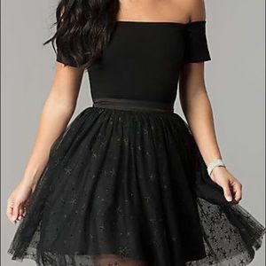 Black star tulle dress